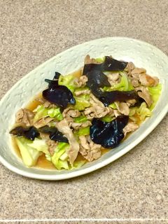 豚肉・キャベツと生キクラゲのあんかけ炒め-レシピのメイン写真
