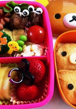 リラックマ♪いなり★簡単キャラ弁♪遠足-レシピのメイン写真