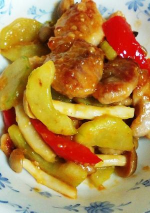 鶏肉と白瓜の味噌炒め(減塩レシピ）-レシピのメイン写真