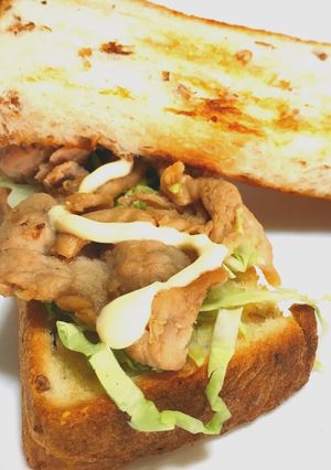 生姜焼きサンドイッチ♪リメイクレシピ-レシピのメイン写真
