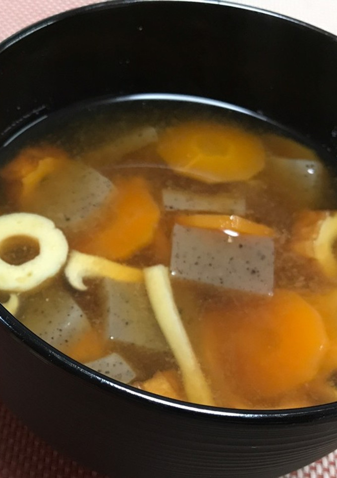 ちくわとこんにゃくのおみそ汁-レシピのメイン写真