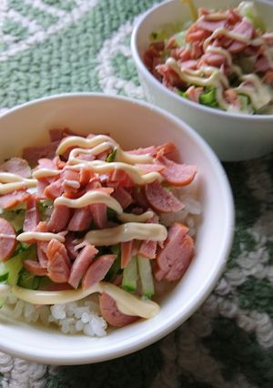 子供に人気 マヨサラダウインナー丼-レシピのメイン写真