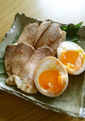 フライパン1つの簡単煮豚＆とろ～り味玉-レシピのメイン写真