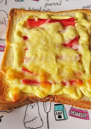 旨ウマ♪朝ごはん！カニかまチーズトースト-レシピのメイン写真