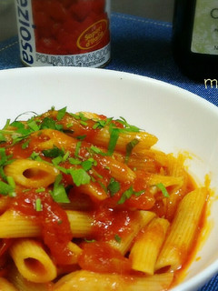 レンジで簡単トマト缶パスタ☆アラビアータ-レシピのメイン写真