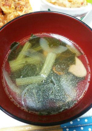 小松菜とソーセージのスープ-レシピのメイン写真