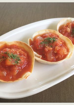 ひとくちトマトソースカップ-レシピのメイン写真