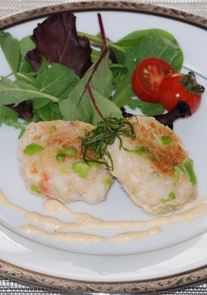 たら尽くしの枝豆入りお魚バーグ(^^♪-レシピのメイン写真