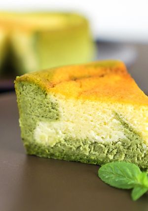 抹茶のマーブルベイクドチーズケーキ-レシピのメイン写真