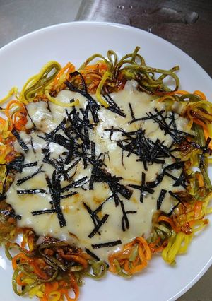 そうめん味噌チーズピザ-レシピのメイン写真