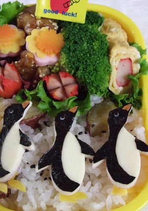 ペンギンさんの行進弁当（キャラ弁）-レシピのメイン写真