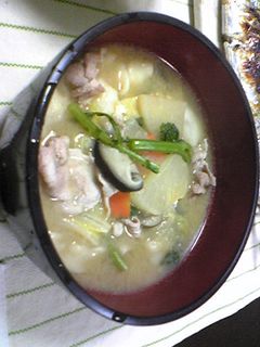 *具だくさん味噌汁(すいとん入り)*-レシピのメイン写真