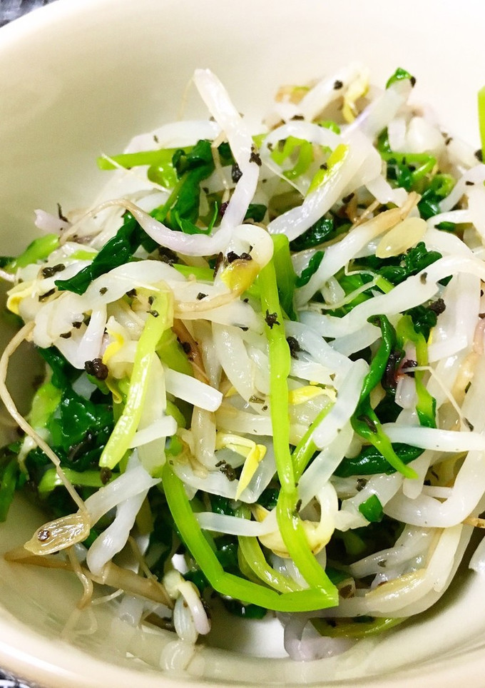 スピード常備菜＊もやしと豆苗のゆかり和え-レシピのメイン写真
