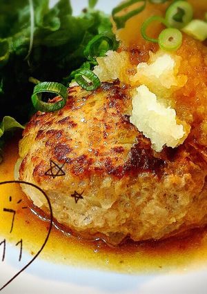 ドレッシングを使った、和風ハンバーグ！-レシピのメイン写真