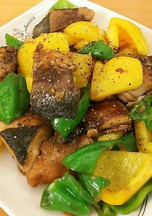 ブリとパプリカのにんにく醤油炒め-レシピのメイン写真