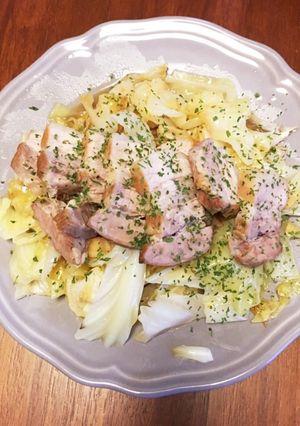【簡単】豚肉とキャベツの鍋蒸し-レシピのメイン写真