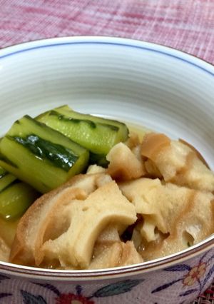 きゅうりと車麩の煮物-レシピのメイン写真