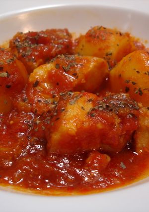 圧力鍋で豚バラとジャガイモのトマト煮♪-レシピのメイン写真