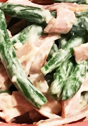 レンジで☆インゲンとハムのチーズマヨ和え-レシピのメイン写真