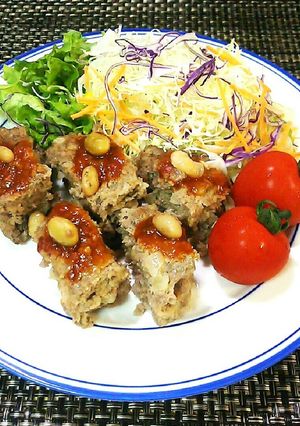 レンジde簡単♡ビーンズミートローフ風♪-レシピのメイン写真