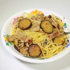 ピリ辛茄子と豚肉のパスタ-レシピのメイン写真