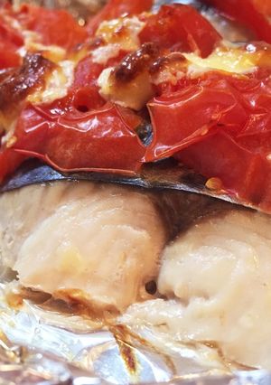 ふわとろ♡鰆のトマトチーズ重ね❁*+-レシピのメイン写真