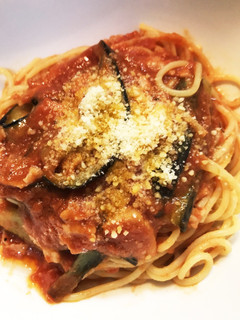 【簡単】ナスとベーコンのトマトパスタ-レシピのメイン写真