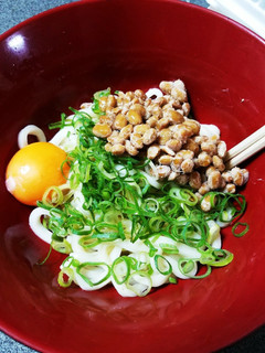 納豆、釜揚げうどん-レシピのメイン写真