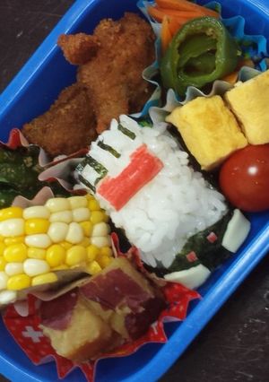 簡単　幼稚園児　パトカーキャラ弁-レシピのメイン写真
