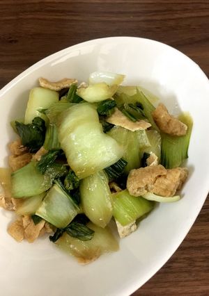 ☆簡単☆チンゲン菜と油揚げのつまみ-レシピのメイン写真
