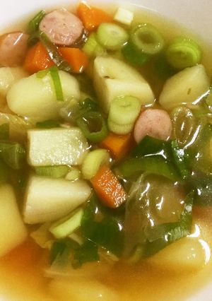 超楽々 根菜コンソメ野菜スープ作ります。-レシピのメイン写真