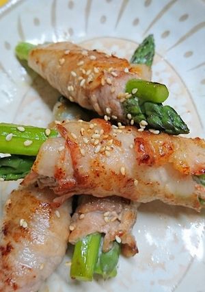 旬のアスパラの簡単肉巻き-レシピのメイン写真