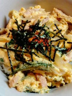 鶏むね肉の大葉親子丼-レシピのメイン写真