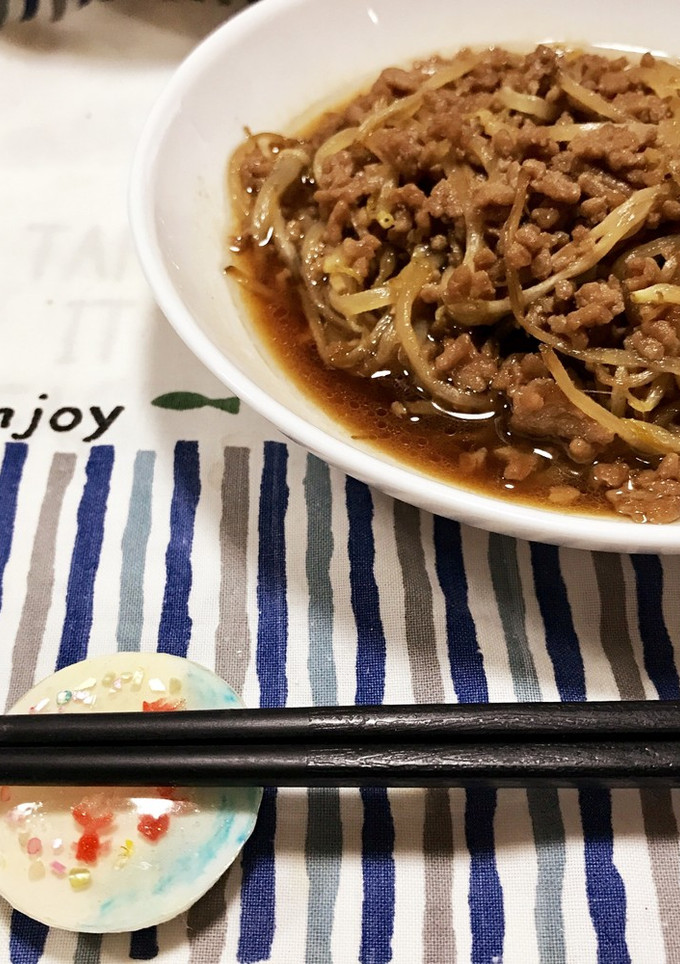 もやしとひき肉のきんぴら風簡単炒め！-レシピのメイン写真