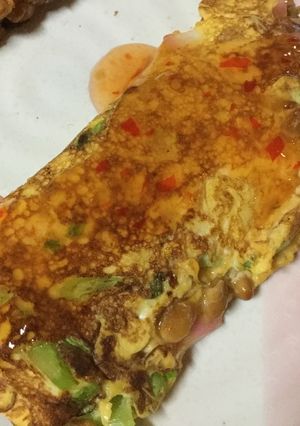 使い切りレシピ！納豆と大根葉のオムレツ-レシピのメイン写真