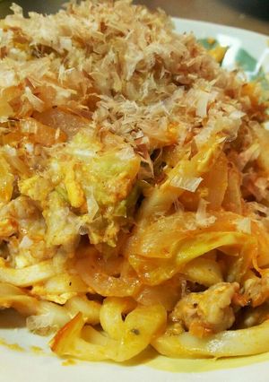 お腹にやさしい！ケチャップ焼きうどん-レシピのメイン写真