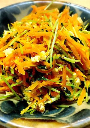 豆苗のにんじんシリシリー-レシピのメイン写真