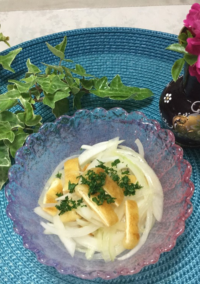 ☆新玉ねぎと焼き油揚げの和風サラダ☆-レシピのメイン写真