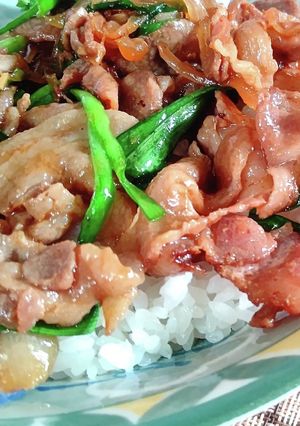 【龍愛】焼き肉のタレで☆スタミナ豚丼-レシピのメイン写真