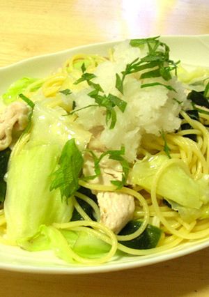 キャベツとワカメの温かパスタ★キャベタレ-レシピのメイン写真