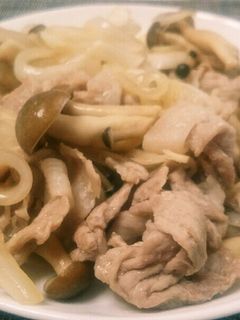 簡単!美味しい!酢玉ねぎ豚肉しめじ炒め-レシピのメイン写真