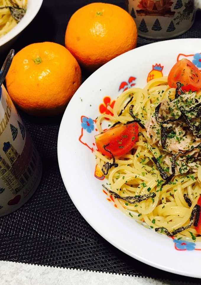 とっても簡単塩昆布の和風パスタ！！-レシピのメイン写真