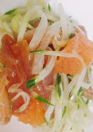 カツオのサラダ えっ？グレープフルーツ？-レシピのメイン写真