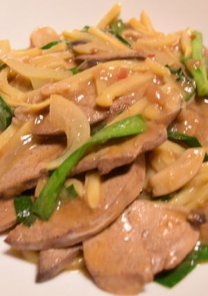 豚レバーとタケノコの豆板醤炒め-レシピのメイン写真