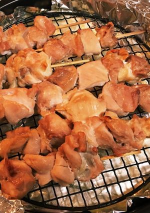 アラジンのグリルパンで塩焼き鳥-レシピのメイン写真