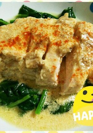 簡単おいしい！鶏むね肉のごまクリーム-レシピのメイン写真