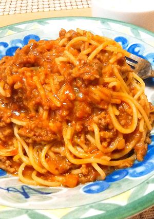 【龍愛】鍋ひとつで☆ミートソースパスタ-レシピのメイン写真