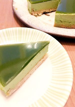 抹茶とホワイトチョコのレアチーズケーキ-レシピのメイン写真
