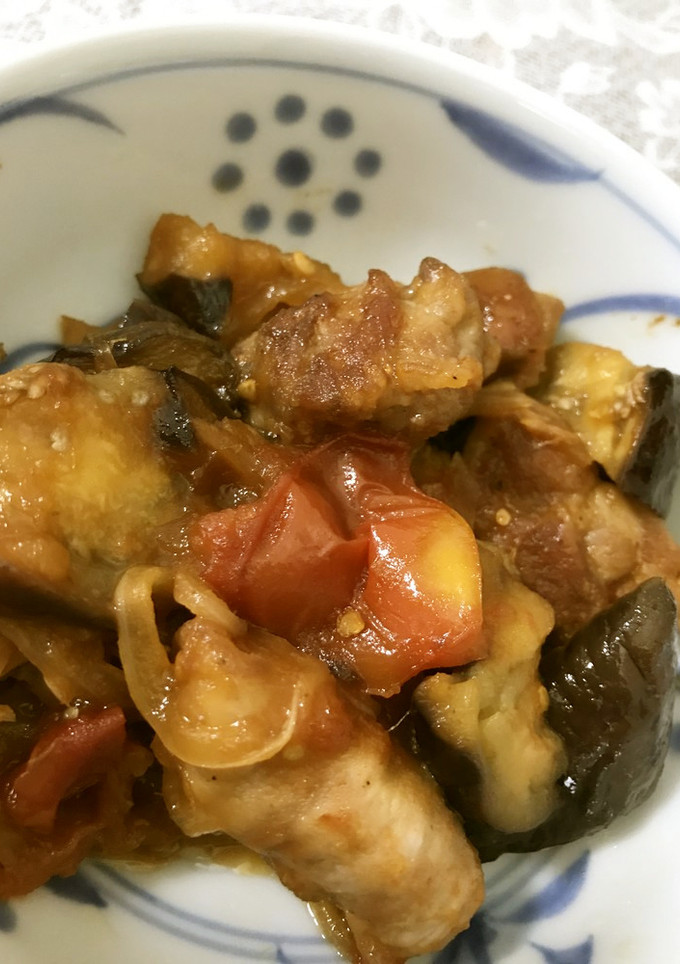 トマトとなすと豚でさっぱり生姜焼き楓-レシピのメイン写真