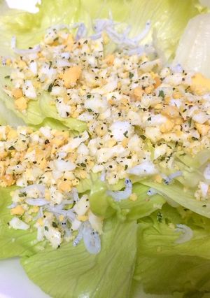 レタスと卵のパルメザンチーズがけ-レシピのメイン写真